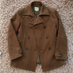 Camel Pea Coat | Size XS | Gently Worn